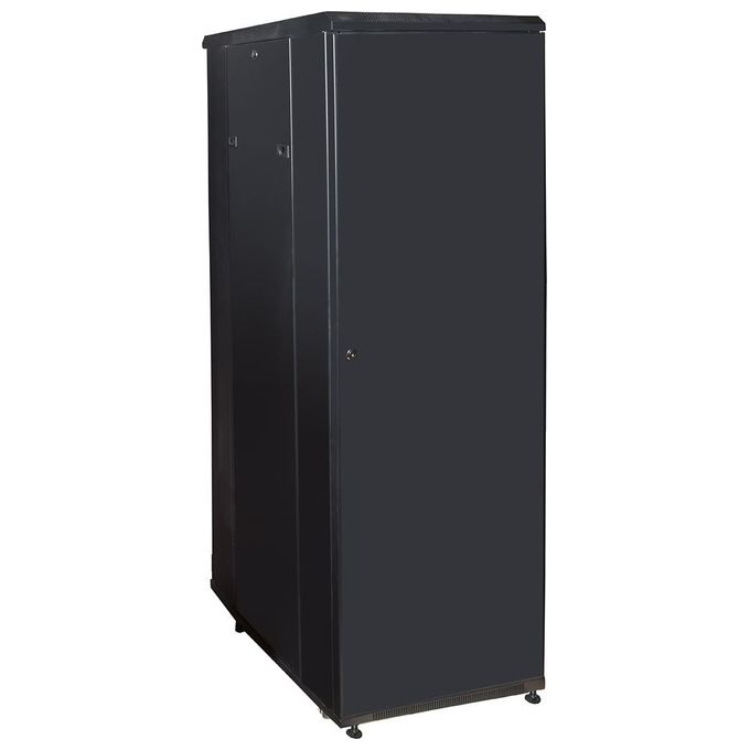 Link Armadio rack 19 per reti 37u (a)1770, (l)600, (p)800 colore nero porta vetro