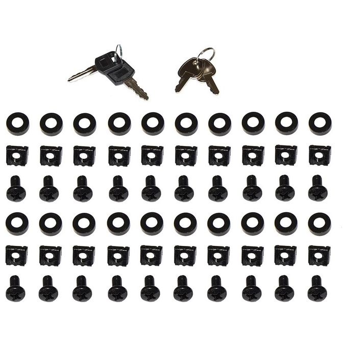 Link Armadio rack 19 per reti 37u (a)1770, (l)600, (p)800 colore nero porta vetro