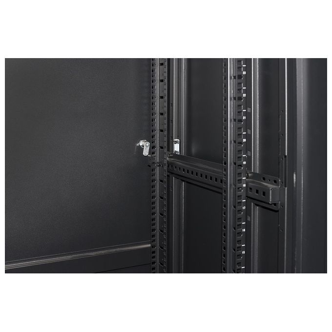 Link Armadio rack 19 per reti 37u (a)1770, (l)600, (p)800 colore nero porta vetro