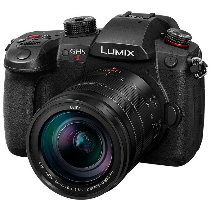 Panasonic DC-GH5M2LE Lumix GH5 M2 Fotocamera Mirrorless Sensore 20.3 MP Video C4K 60p 10bit Stabilizzazione 6.5 Stop Obiettivo 12-60mm colore Nero