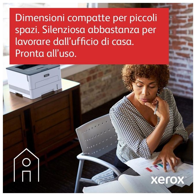 Xerox B315V_DNI B315 Stampante Multifunzione Laser A4 Mono 40 ppm Copia Stampa Scansione Fax Fronte Retro Wi-Fi 2 Vassoi 350 Fogli colore Bianco