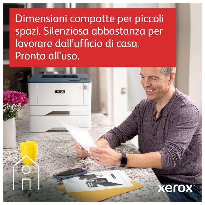 Xerox B310V_DNI B310 Stampante Laser A4 Monocromatica 40 ppm Fronte Retro Wi-Fi 2 Vassoi 350 Fogli colore Bianco