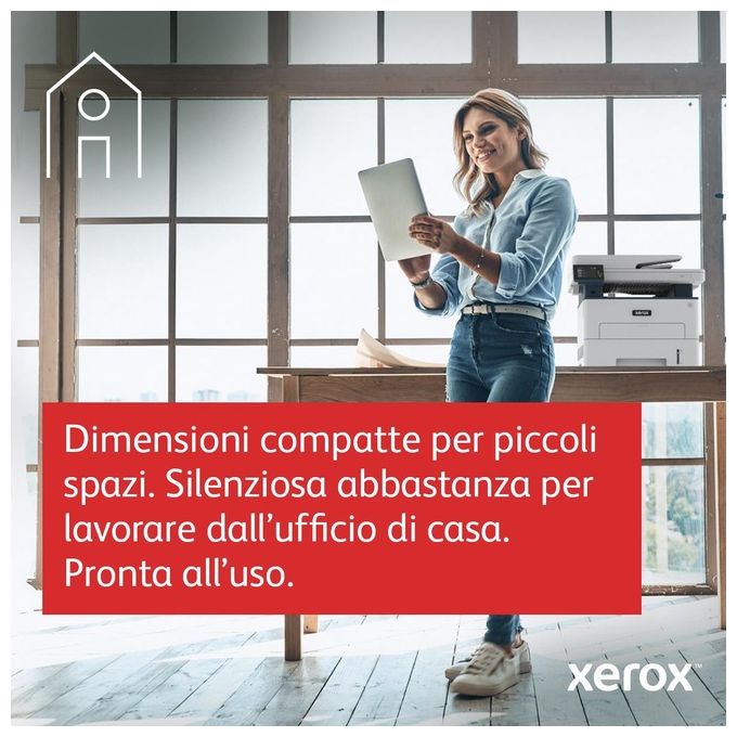Xerox B305V_DNI B305 Stampante Multifunzione Laser Mono A4 38 ppm Fronte Retro Wi-Fi Ethernet USB Display Touch 2 Vassoi 350 Fogli colore Bianco