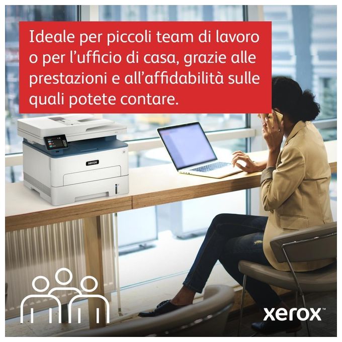 Xerox B235V_DNI B235 Stampante Multifunzione Laser A4 Monocromatica 34 ppm Fronte Retro Wireless Copia Scansione Fax Touchscreen colore Bianco