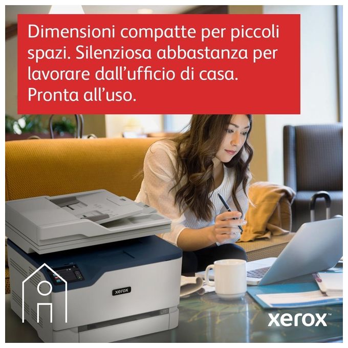 Xerox C235V_DNI Multifunzione Laser A4 Colore Stampa Copia Scansione Fax 22 ppm Wi-Fi Fronte Retro ADF Touch colore Bianco