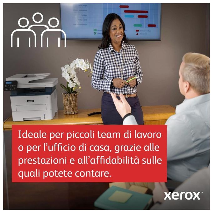 Xerox B225V_DNI Stampante Multifunzione Laser A4 Mono 34ppm Fronte Retro Wi-Fi ADF 50 fogli 250 fogli colore Bianco