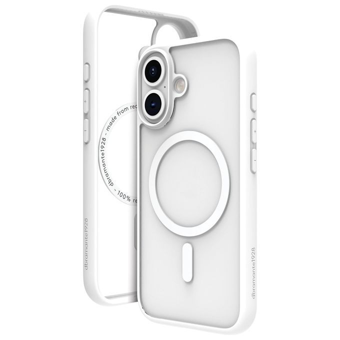 Dbramante1928 GN67WH006368 Grenen Cover MagSafe per iPhone 16 Plus plastica riciclata 100% protezione 2m colore Bianco