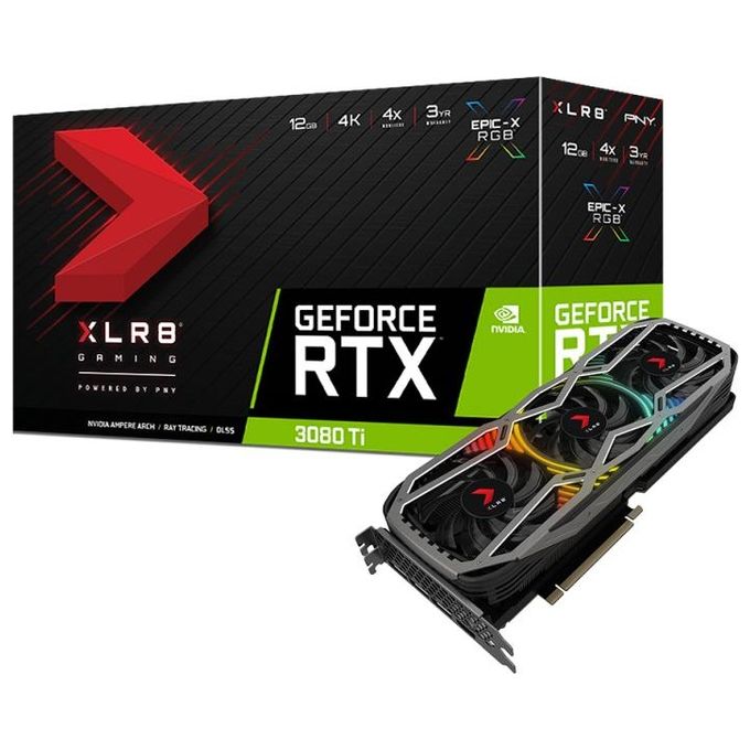 PNY VCG3080T12TFXPPB XLR8 Gaming REVEL EPIC-X RGB Scheda Grafica GeForce RTX 3080 Ti 12 GB GDDR6X PCI Express 4.0 3 Fan colore Nero