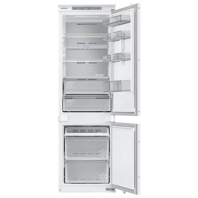 Samsung BRB26705DWW Frigorifero Combinato da Incasso Capacita' 264 Litri Classe energetica D Total No Frost Twin Cooling Plus Portabottiglie Flex 177 cm Bianco