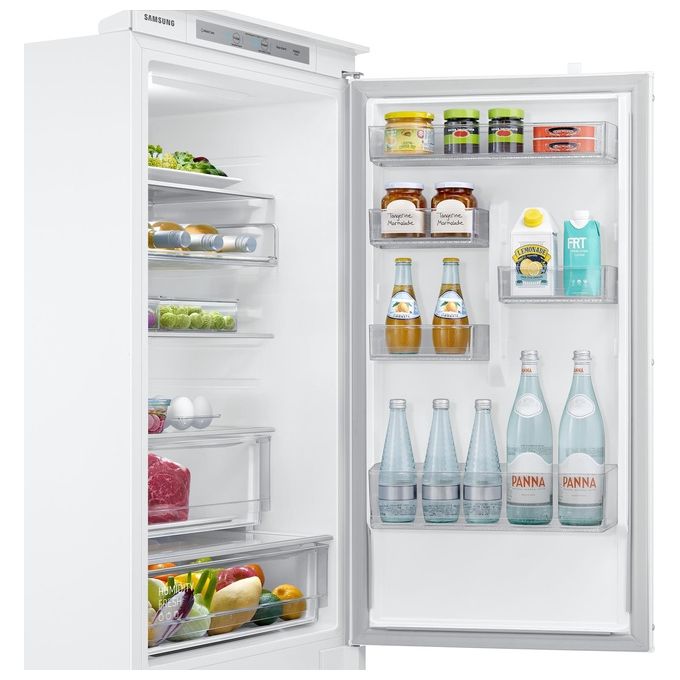Samsung BRB26705DWW Frigorifero Combinato da Incasso Capacita' 264 Litri Classe energetica D Total No Frost Twin Cooling Plus Portabottiglie Flex 177 cm Bianco