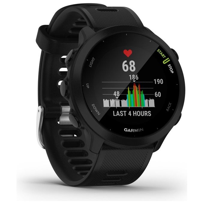 Garmin 010-02562-10 Forerunner 55 Smartwatch GPS Cardiofrequenzimetro Bluetooth 42 mm colore Nero
