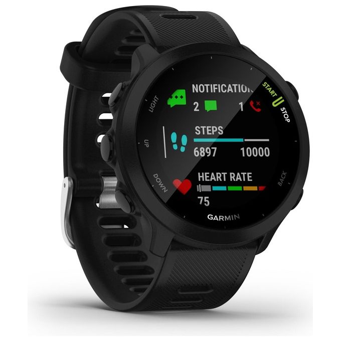 Garmin 010-02562-10 Forerunner 55 Smartwatch GPS Cardiofrequenzimetro Bluetooth 42 mm colore Nero