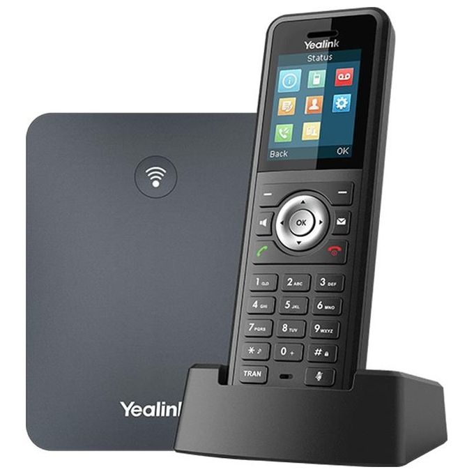 Yealink 1302025 W79P Telefono IP DECT con Display TFT 20 Linee Wi-Fi Bluetooth IP67 colore Nero