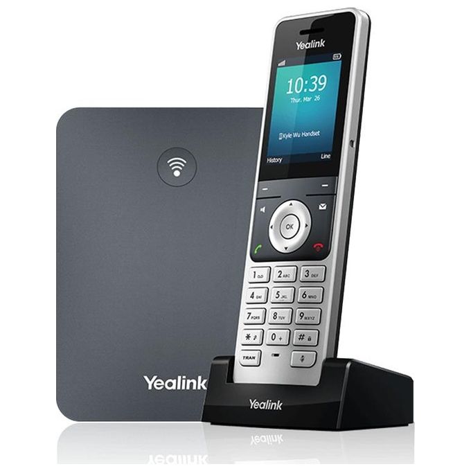 Yealink W76P Telefono IP DECT SIP 20 Linee 10 Account VoIP Display TFT 2.4'' Bluetooth Vivavoce colore Grigio