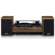 Lenco LS-100WD Giradischi a Cinghia Automatico con Altoparlanti Integrati 2x10W Bluetooth 5.0 33 45 78 rpm colore Nero Quercia