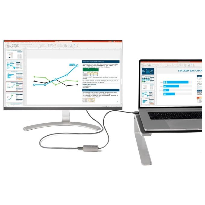 StarTech.com CDP2MDPEC Adattatore Grafico Usb 3840x2160 Pixel Bianco