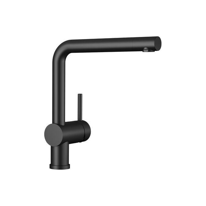BLANCO 525806 LINUS Miscelatore da Cucina Monocomando Canna Alta Girevole 360° con Cartuccia in Ceramica colore Nero Opaco