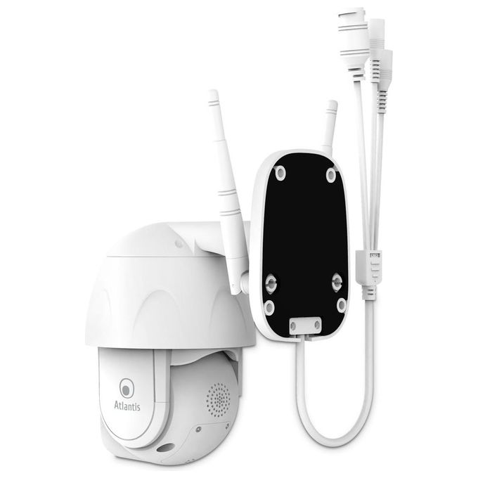 Atlantis Land A14-SC930-PT Telecamera IP Wi-Fi Motorizzata Esterno Full HD 1080p 2MP Pan Tilt Visione Notturna Audio 2 vie colore Bianco