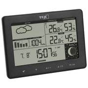 TFA Dostmann 35.1158.01 Elements Stazione Meteo Wireless Temperatura Umidita' Pressione Orologio Radiocontrollato Fase Lunare colore Nero
