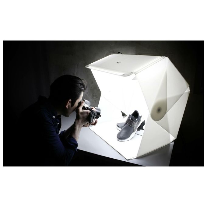 Orangemonkie FOLDIO3 Studio Fotografico Portatile Lightbox LED 5700K CRI 95 62.5x64x55 cm colore Bianco