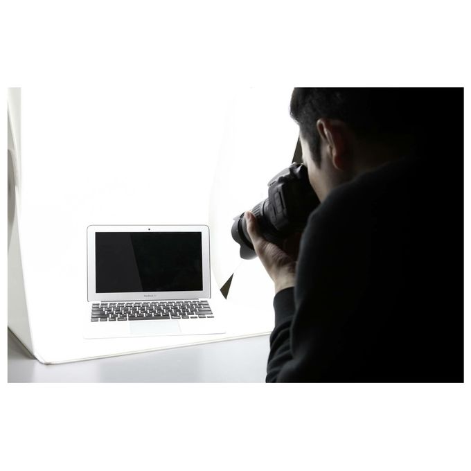 Orangemonkie FOLDIO3 Studio Fotografico Portatile Lightbox LED 5700K CRI 95 62.5x64x55 cm colore Bianco