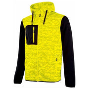 U-Power EY174YFS Rainbow Felpa da Lavoro Full-Zip con Cappuccio 100% Poliestere 310 gr-m2 colore Giallo Fluo