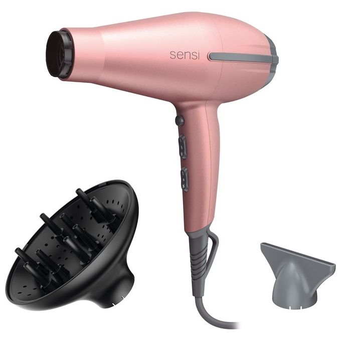 Ga.ma GH3319 Tempo 5D Sensi Asciugacapelli 2200 W Ceramica Ioni e Ozono 2 velocita' 3 temperature bocchetta e diffusore colore Rosa