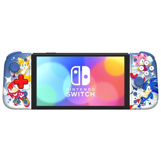 Hori NSW-465U Split Pad Compact Controller Cablato per Nintendo Switch e OLED con Design Sonic Blu colore Blu