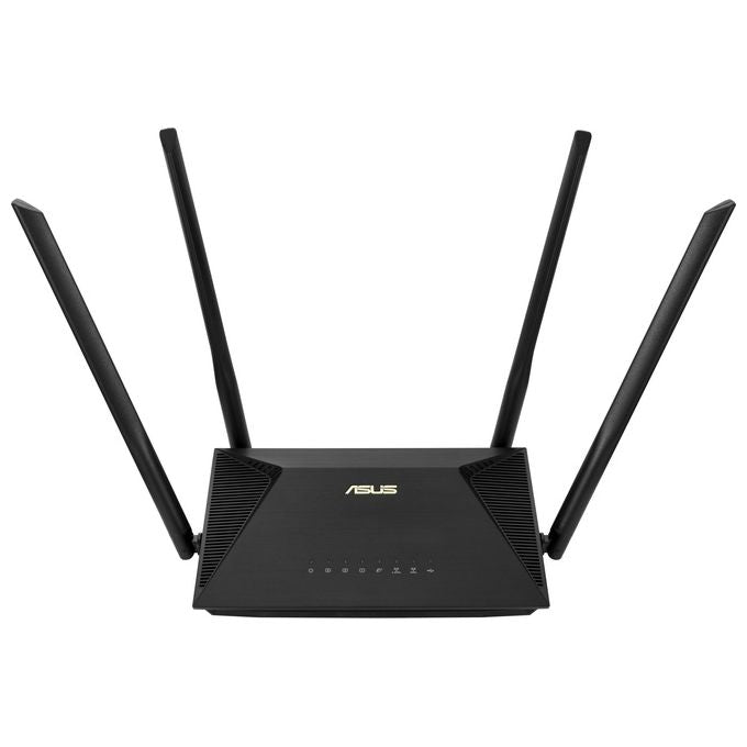 Asus RT-AX53U Router Wireless Wi-Fi 6 AX1800 Dual Band 2.4 GHz 5 GHz Gigabit Ethernet MU-MIMO AiMesh colore Nero