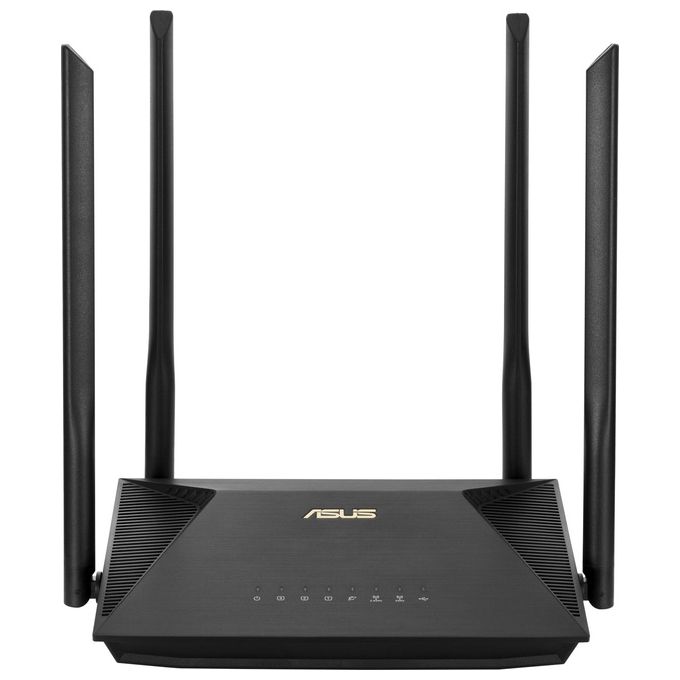 Asus RT-AX53U Router Wireless Wi-Fi 6 AX1800 Dual Band 2.4 GHz 5 GHz Gigabit Ethernet MU-MIMO AiMesh colore Nero