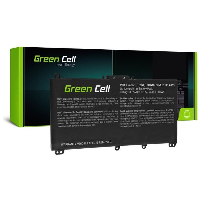 Green Cell HP163 HT03XL Batteria per Notebook HP 240 G7 245 G7 250 G7 255 G7 3400 mAh 11.4V colore Nero