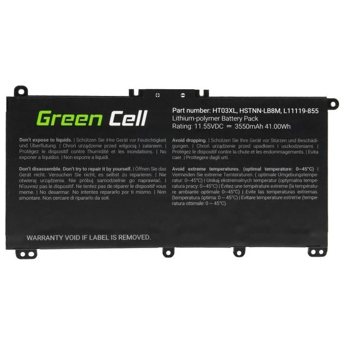 Green Cell HP163 HT03XL Batteria per Notebook HP 240 G7 245 G7 250 G7 255 G7 3400 mAh 11.4V colore Nero