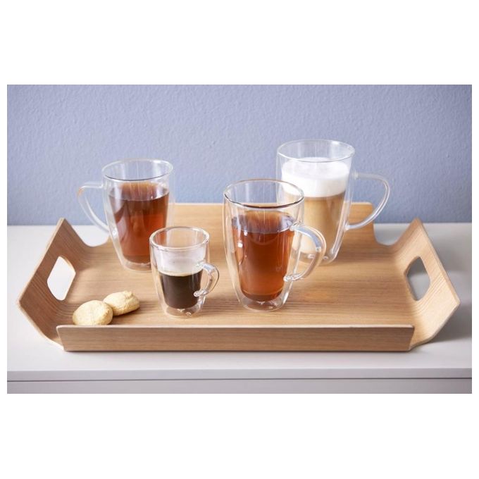 Bredemeijer Bicchiere in Vetro 400ml Latte Macchiato Doppia Parete 2 Pezzi