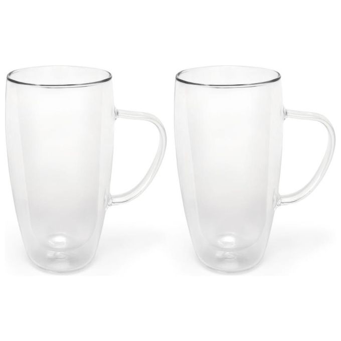 Bredemeijer Bicchiere in Vetro 400ml Latte Macchiato Doppia Parete 2 Pezzi