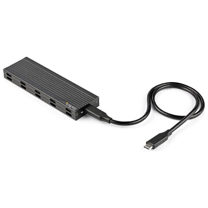 StarTech SM2E1BMU31C Enclosure USB-C a M.2 NVMe o M.2 SATA SSD 10Gbps Alluminio con Cavi USB-A e USB-C colore Nero