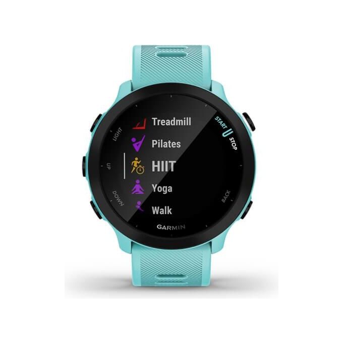 Garmin 010-02562-12 Forerunner 55 Smartwatch GPS Cardiofrequenzimetro 42 mm 14 giorni autonomia colore Turchese