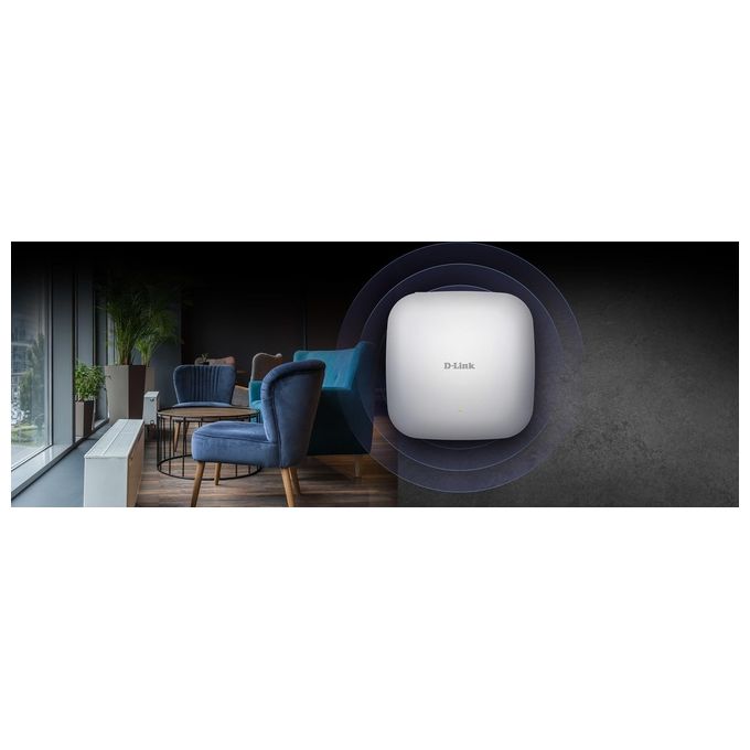 D-Link DAP-X2810 AX1800 Access Point Wi-Fi 6 Dual Band PoE MU-MIMO 1800 Mbit-s colore Bianco