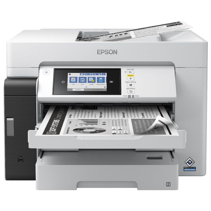 Epson C11CJ41405 EcoTank Pro ET-M16680 Stampante Multifunzione Inkjet Monocromatica A3 Wi-Fi Ethernet USB Touchscreen 25 ppm Fronte Retro Automatico colore Nero