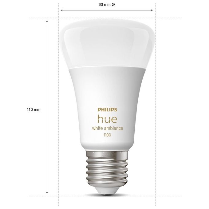 Philips Hue White Ambiance 2 Lampadine Smart E27 75W