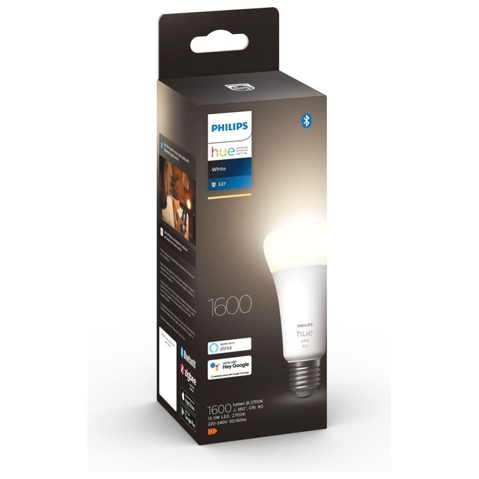 Philips 8719514343320 Hue White Lampadina LED E27 15 5 W 1600 lm Dimmerabile Bluetooth Zigbee colore Bianco