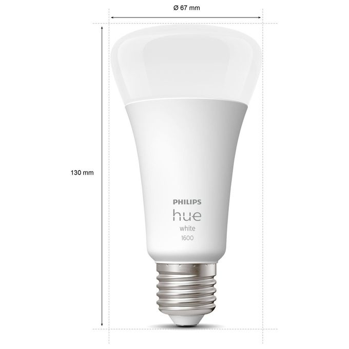 Philips 8719514343320 Hue White Lampadina LED E27 15 5 W 1600 lm Dimmerabile Bluetooth Zigbee colore Bianco