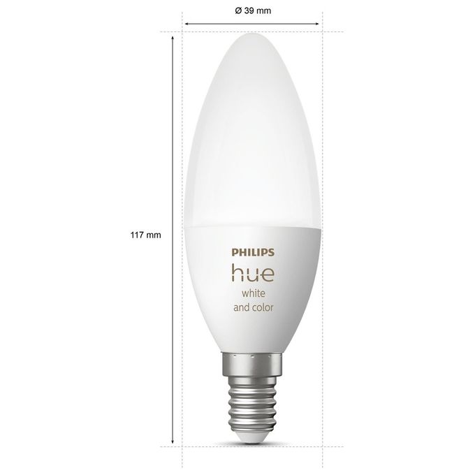 Philips Hue White and Color Ambiance 2 Lampadine Smart E14 25 W