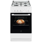 Electrolux LKK500000W Cucina a gas con forno elettrico statico 50 cm 4 fuochi 56 L Classe A accensione elettronica colore Bianco