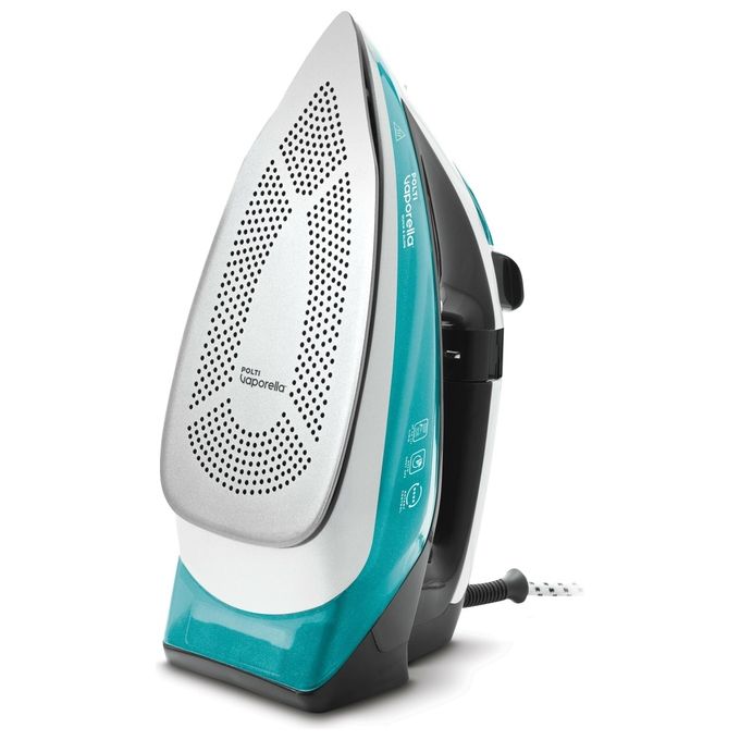 Polti PLEU0253 Vaporella Quick and Slide QS220 Ferro a Vapore 2400 W 350 ml 40 g-min Colpo Vapore 250 g Display Digitale Piastra Pro-Steam colore Verde Bianco