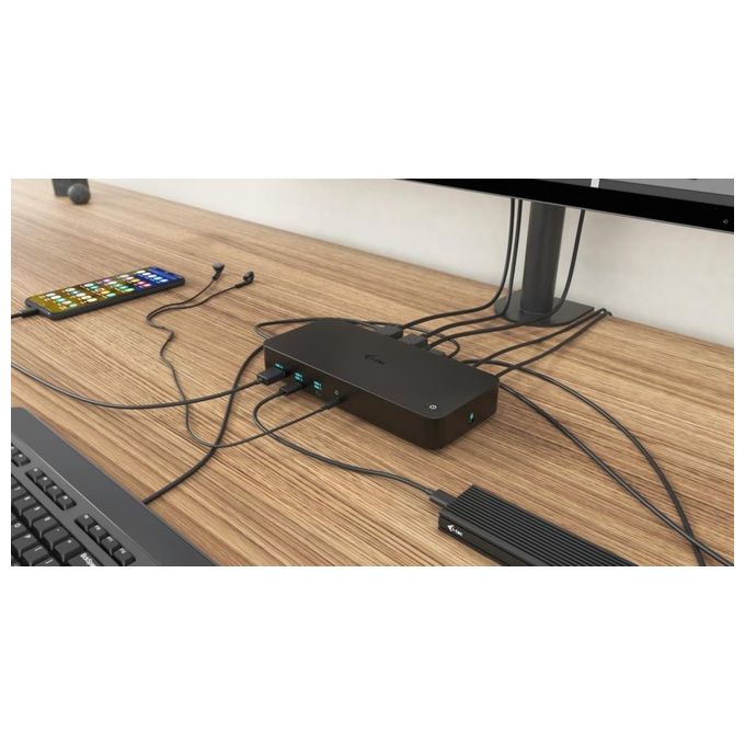 I-tec CATRIPLEDOCKPDPROIT Docking Station USB 3.0 USB-C Thunderbolt 3x 4K Power Delivery 100W colore Nero