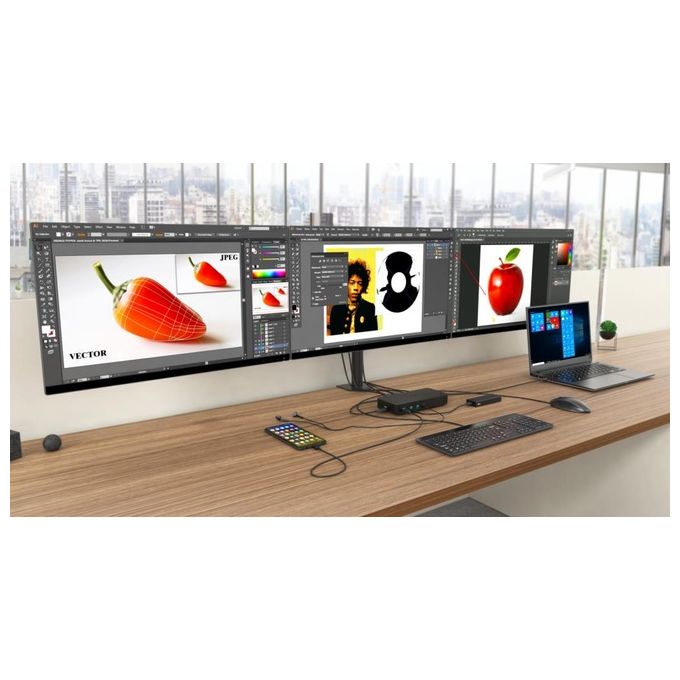 I-tec CATRIPLEDOCKPDPROIT Docking Station USB 3.0 USB-C Thunderbolt 3x 4K Power Delivery 100W colore Nero
