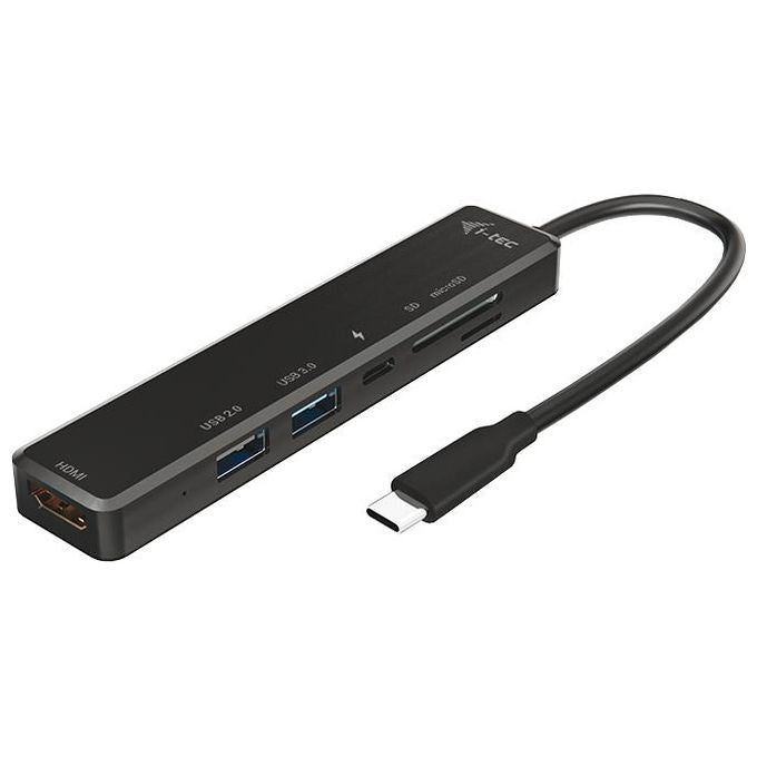 I-tec C31TRAVELEASYDOCKPD USB-C Travel Easy Dock 4K HDMI Power Delivery 60 W 1x USB 3.2 1x USB 2.0 SD microSD colore Nero