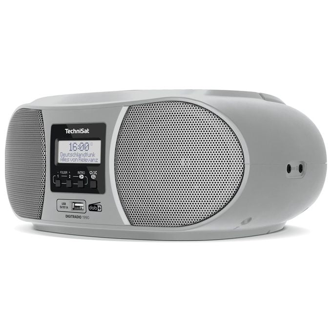 TechniSat 0001-3952 DigitRadio 1990 Radio portatile Analogico e Digitale con DAB+ FM Lettore CD Bluetooth USB 3 W Riproduzione MP3 colore Argento