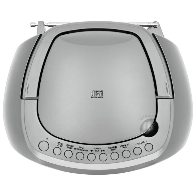 TechniSat 0001-3952 DigitRadio 1990 Radio portatile Analogico e Digitale con DAB+ FM Lettore CD Bluetooth USB 3 W Riproduzione MP3 colore Argento
