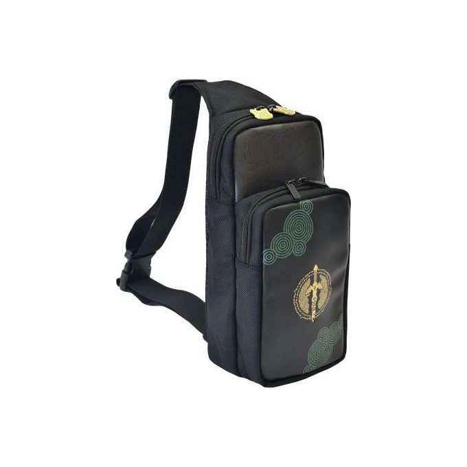 HORI NSW-436U Adventure Pack Borsa a tracolla per Nintendo Switch con scomparti interni ed esterni per accessori colore Nero